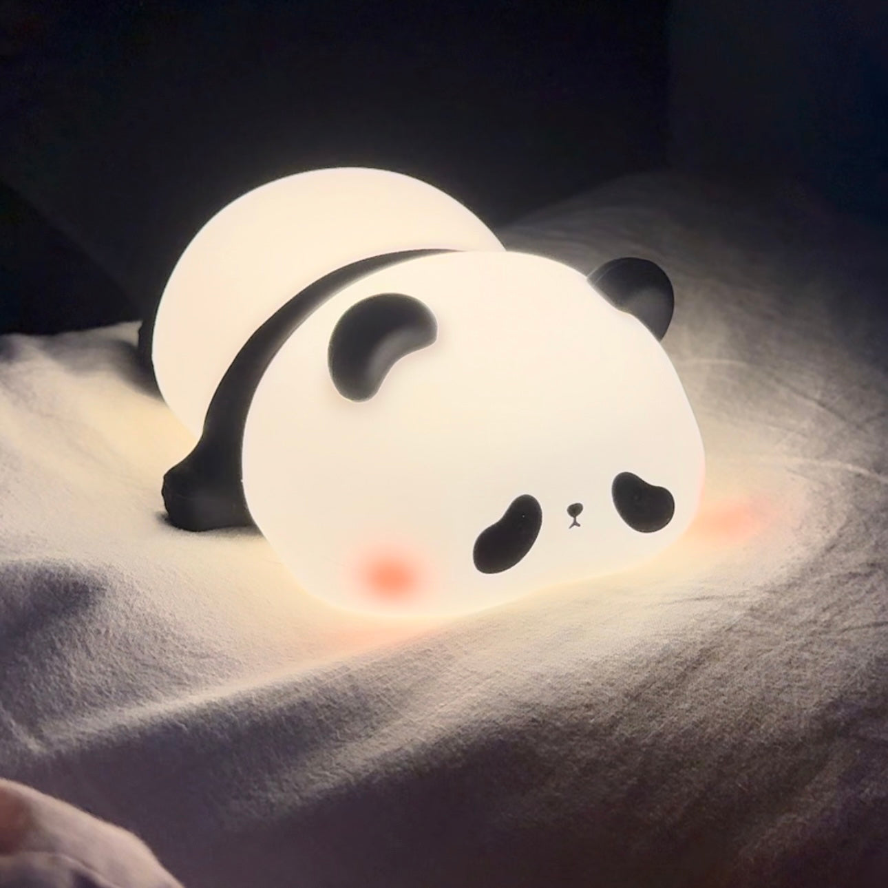 LED Night Light (Panda or Pig) - Cute Silicone Touch Lamp, USB Rechargeable, Ideal Bedroom Decoration and Gift